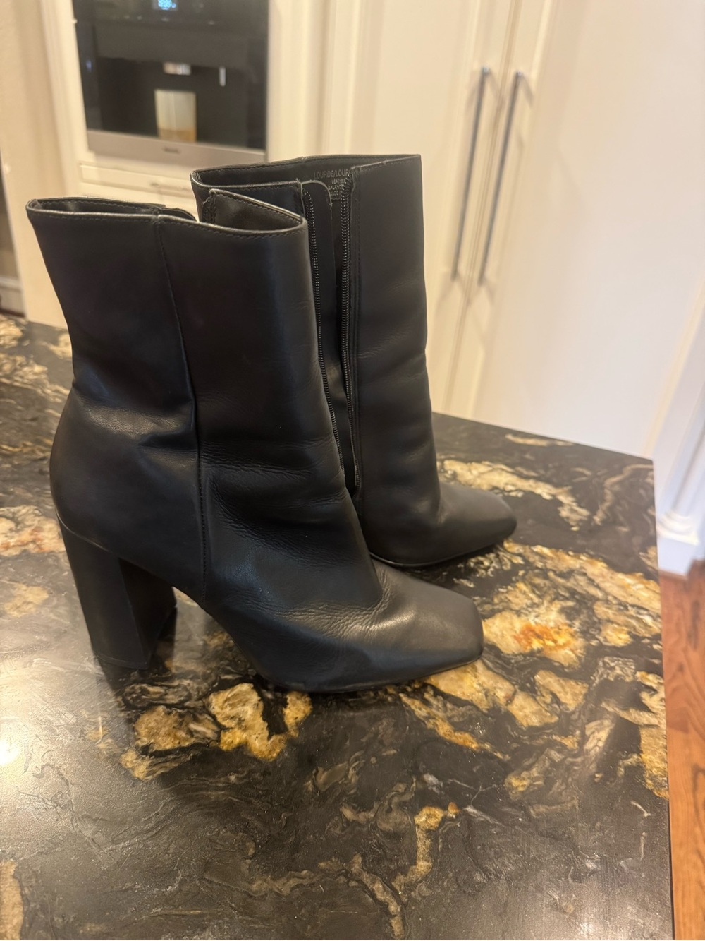 Steve Madden Black Leather Ankle Boots - Women’s Booties
